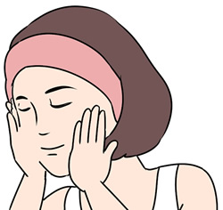 皮膚を優しく刺激する